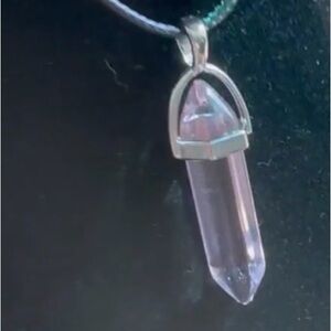 Pink Crystal Pendant Necklace